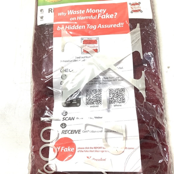 X-Pression Braiding Hair Rich Braid Color 39 Wine Red Extension 240g (Pack Of2) - Picture 5 of 8